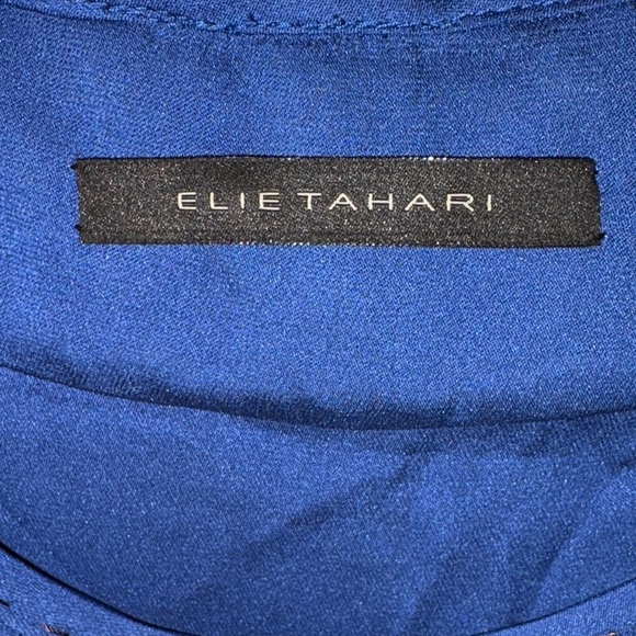 Elie Tahari Royal Blue Tank with Crochet Neckline - Picture 2 of 6